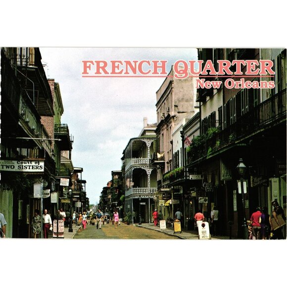 Vintage French Quarter New Orleans Postcard Historic Architecture Scene - Picture 1 of 2